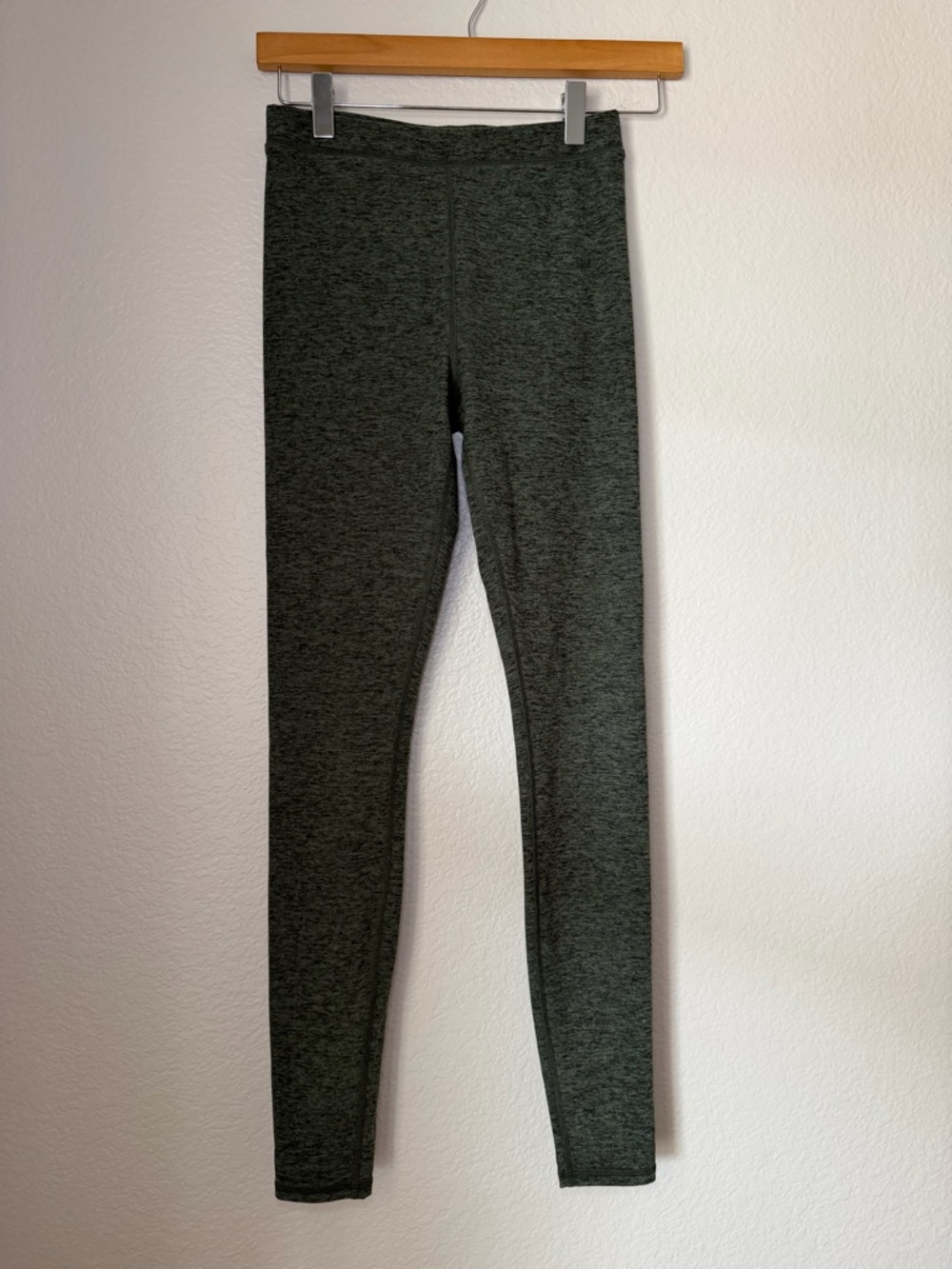 ALO Yoga High Waist Alosoft Flow Leggings Heathered Olive Green Lounge Small - Picture 2 of 7